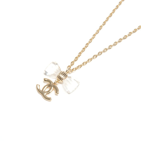 CHANEL Ribbon Motif 2025 Necklace gold KC003