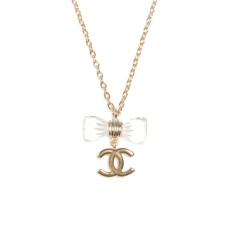 CHANEL Ribbon Motif 2025 Necklace gold KC003