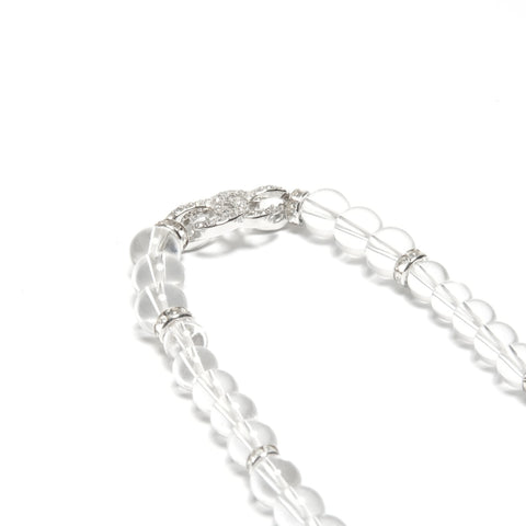 CHANEL Choker CC Logo B25S 2025 Rhinestone Necklace clear KC004