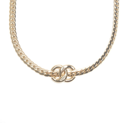 CHANEL CC Logo Gold Chain Necklace 25 Years B25S Necklace gold KC005