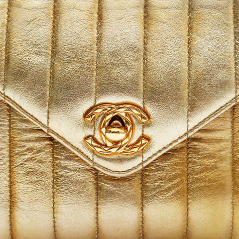 Chanel Mademoiselle Fringe Bijoux -Ketten -Umhängetasche Gold WS2974