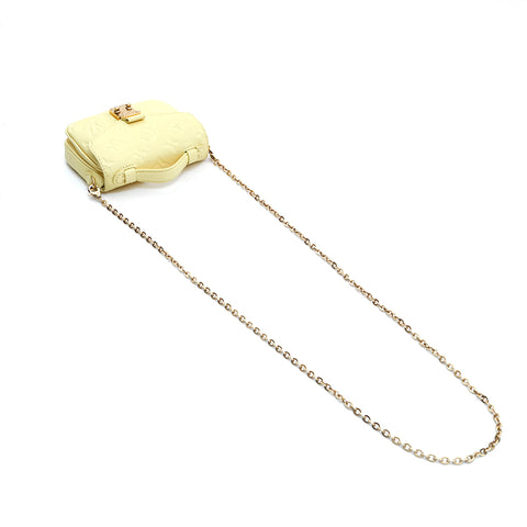 Louis Vuitton LOUIS VUITTON Micrometis pouch chain monogram handbag yellow P13384