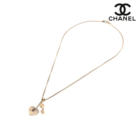 シャネル CHANEL 鍵モチーフ ハート ネックレス ゴールド P13394