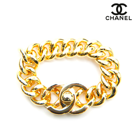 Chanel Turnlock Chain Bracelet Gold P13418