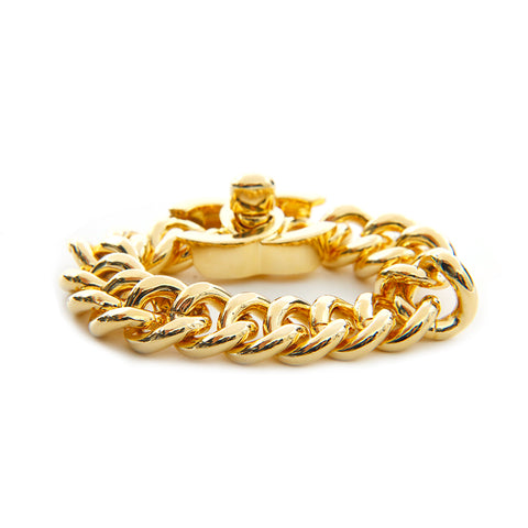 Chanel Turnlock Chain Bracelet Gold P13418