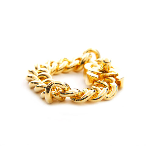 Chanel Turnlock Chain Bracelet Gold P13418
