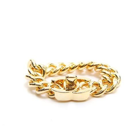 Chanel Turnlock Chain Bracelet Gold P13418