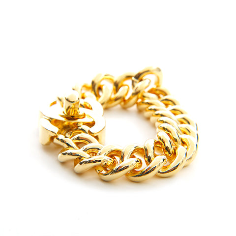 Chanel Turnlock Chain Bracelet Gold P13418