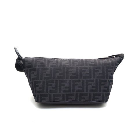 FENDI Zucca Pattern Cross Canvas Body Bag Black P13519