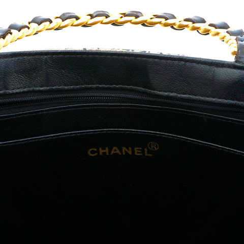 Chanel Schokoladen -Bar Patentkette Handtasche Khaki P13667
