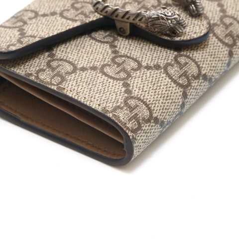 Gucci Gucci GG Sprem Dionus Chainus Wallet Card Card 574930 Beige P13916