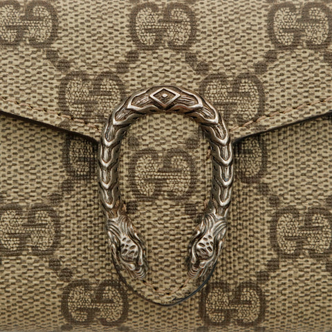 Gucci Gucci GG Sprem Dionus Chainus Wallet Card Card 574930 Beige P13916