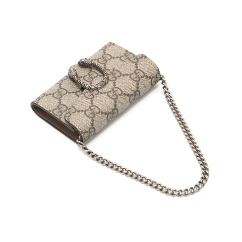 Gucci Gucci GG Sprem Dionus Chainus Wallet Card Card 574930 Beige P13916