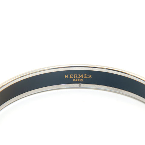 Hermes HERMES Emaille PM Bangle Silver x Purple P13979