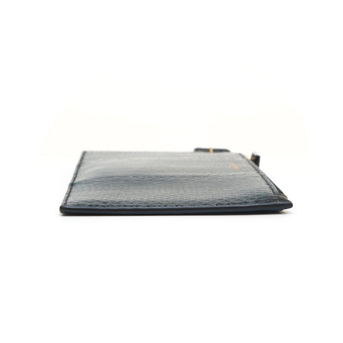SAINT LAURENT PARIS Logo Exotic Leather Chain Pouch black P14034