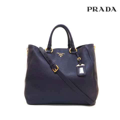 プラダ PRADA レザー 2WAY ハンドバッグ パープル P14321