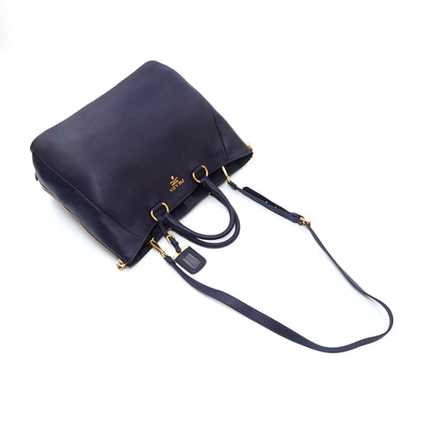 プラダ PRADA レザー 2WAY ハンドバッグ パープル P14321