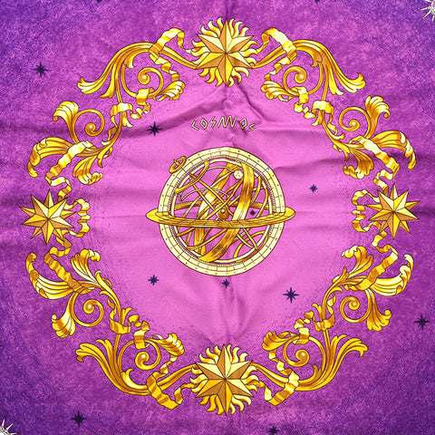 HERMES HERMES CARRE 90 COSMOS围巾紫色P14467