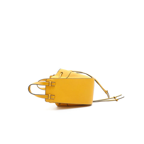 Loewe LOEWE Hmmock Drawstring Mini Leather Handbag Yellow P14586