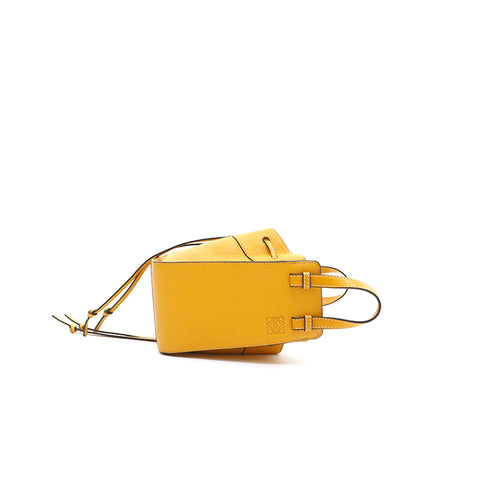 Loewe LOEWE Hmmock Drawstring Mini Leather Handbag Yellow P14586