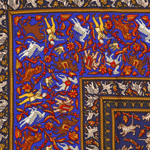 爱马仕（Hermes）Carre 90 Chasse en inde围巾蓝色P14636