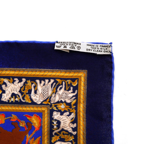 爱马仕（Hermes）Carre 90 Chasse en inde围巾蓝色P14636