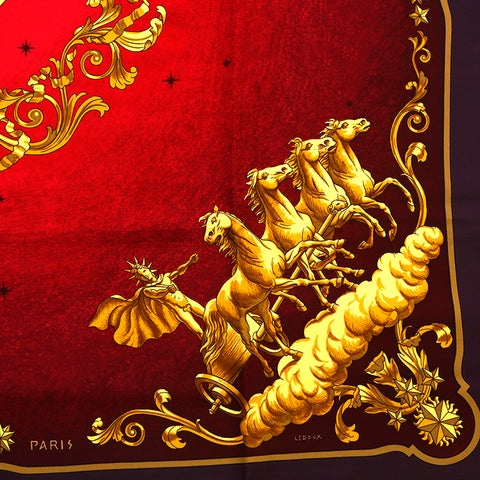 HERMES HERMES CARRE 90 COSMOS围巾紫色P14645