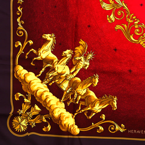 HERMES HERMES CARRE 90 COSMOS围巾紫色P14645
