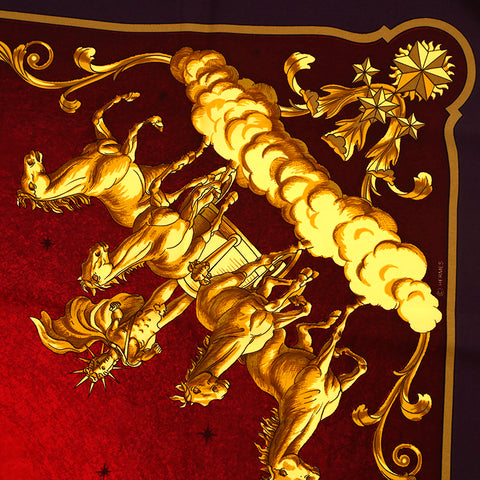 HERMES HERMES CARRE 90 COSMOS围巾紫色P14645