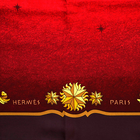 HERMES HERMES CARRE 90 COSMOS围巾紫色P14645