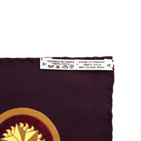 HERMES HERMES CARRE 90 COSMOS围巾紫色P14645