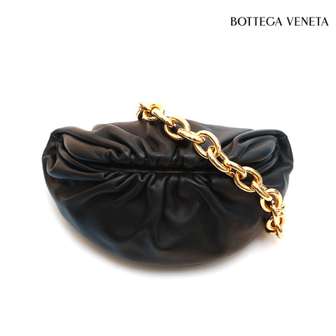 Bottegaveneta -Ketten -Leder -Umhängetasche Schwarz P14821