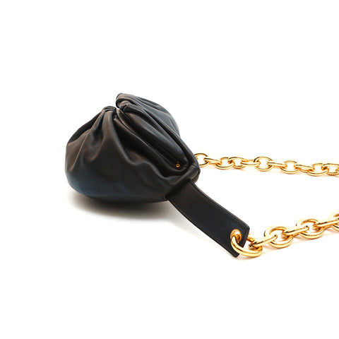 Bottegaveneta -Ketten -Leder -Umhängetasche Schwarz P14821