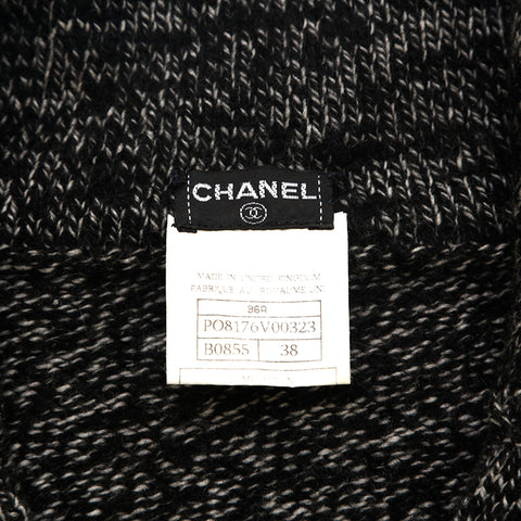 シャネル CHANEL バックココマーク ハイネック カシミヤ ニット チャコールグレー P14910