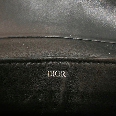 クリスチャンディオール Christian Dior トロッター サドルバッグ ショルダーバッグ キャンバス ネイビー P15109