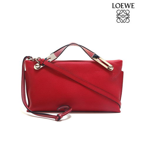 Loewe徽标Missy Leather小肩带粉红色P15304