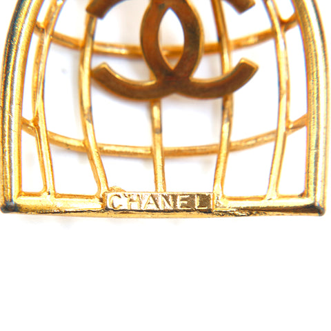 シャネル CHANEL 鳥籠 ココマーク スイング  イヤリング ゴールド P15906