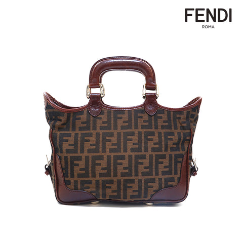 フェンディ FENDI ズッカ ハンドバッグ ブラウン P15912