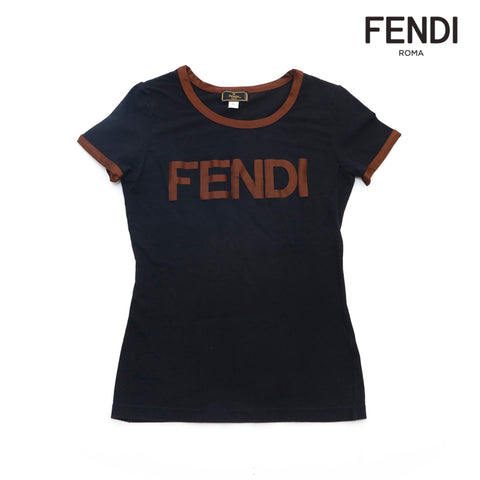 フェンディ FENDI ロゴ #40 半袖Ｔシャツ ブラック P15954