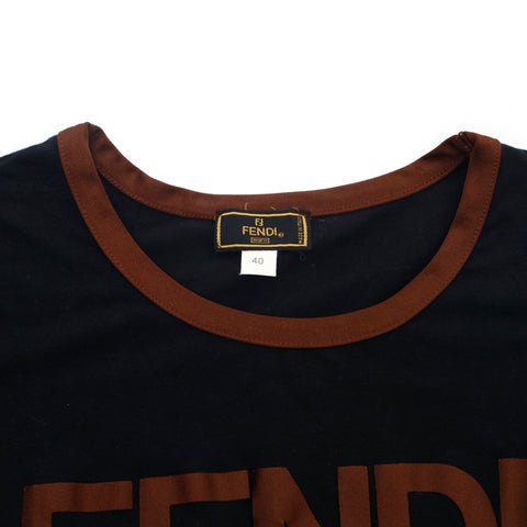 フェンディ FENDI ロゴ #40 半袖Ｔシャツ ブラック P15954