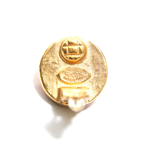 Chanel Coco Mark Round Orees Rougles Gold P15964