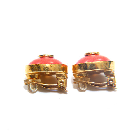 Chanel Coco Mark Round Orees Rougles Gold P15964