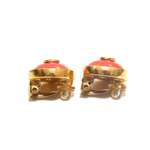 Chanel Coco Mark Round Orees Rougles Gold P15964