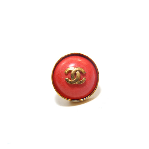Chanel Coco Mark Round Orees Rougles Gold P15964