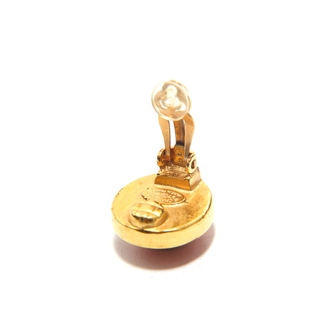 Chanel Coco Mark Round Orees Rougles Gold P15964