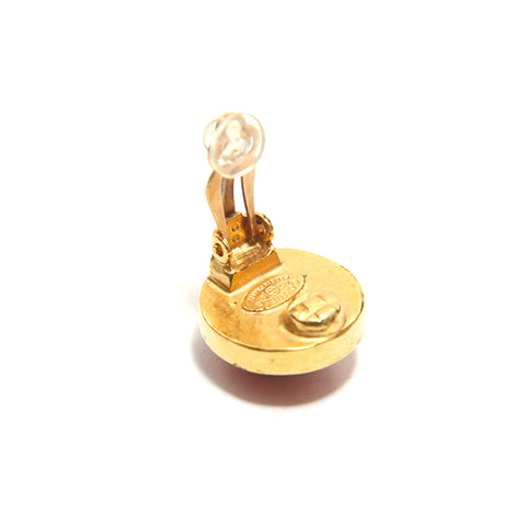 Chanel Coco Mark Round Orees Rougles Gold P15964