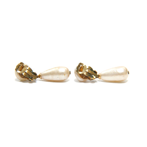 Chanel Coco Mark Pearl Boucles d'oreilles swing Silver P15970