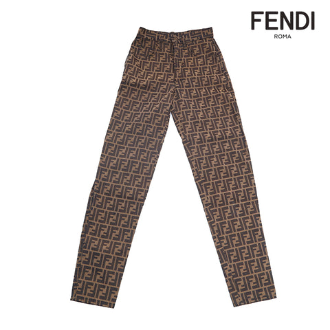 Fendi Zucca Pattern Pants Brown P16022