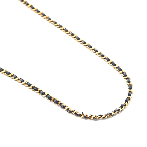 Chanel Caviar Skin Coco Mark Chain Portefeuille Sac épaule en cuir noir P16098