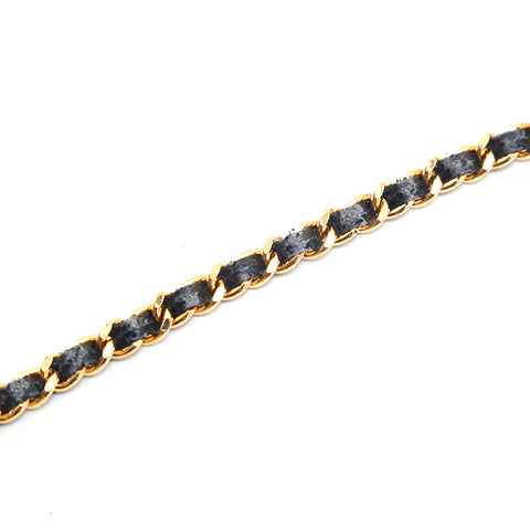 Chanel Caviar Skin Coco Mark Chain Portefeuille Sac épaule en cuir noir P16098